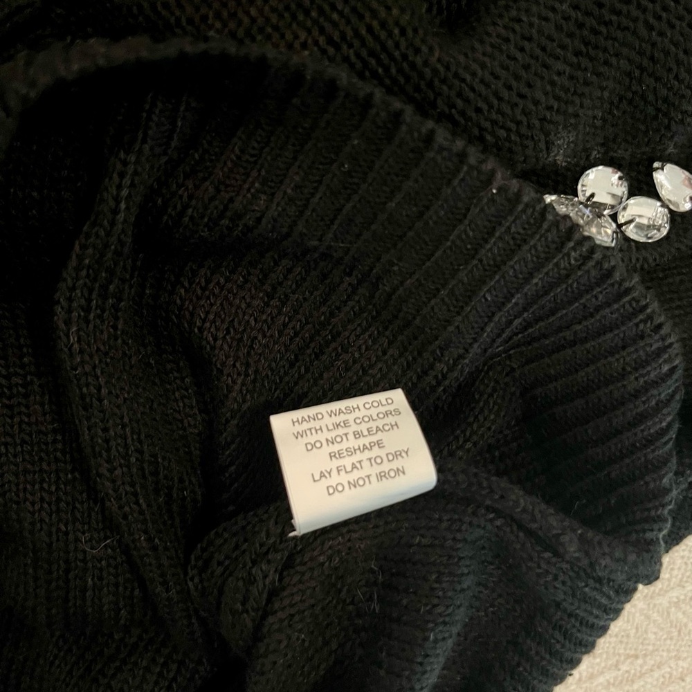 NY Collection Rhinestone Sweater Sz S - Picture 4 of 6